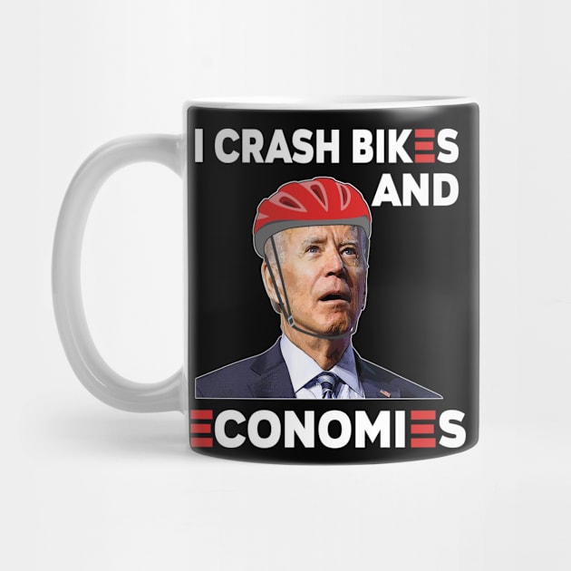 I Crash Bikes and Economies Joe Biden Falling off bike by Hawenog